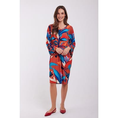 DIDI Dames Loose dress Cher Brown Ginger print maat 42