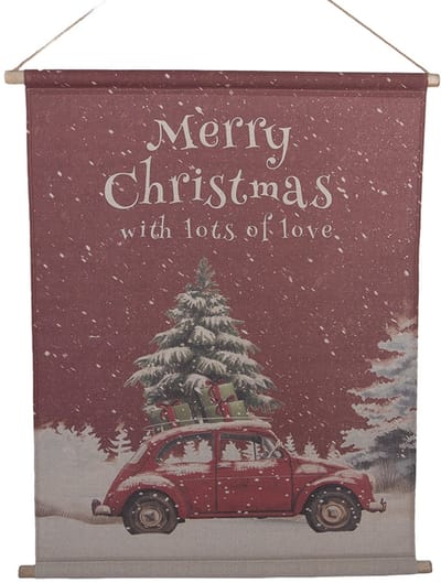 Clayre & Eef Wandkleed 76x3x97 cm Rood Textiel