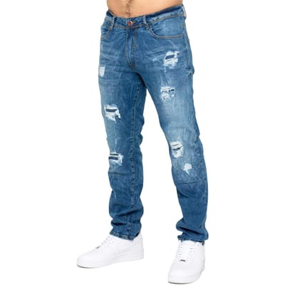 Enzo | Heren Gescheurde Denim Jeans
