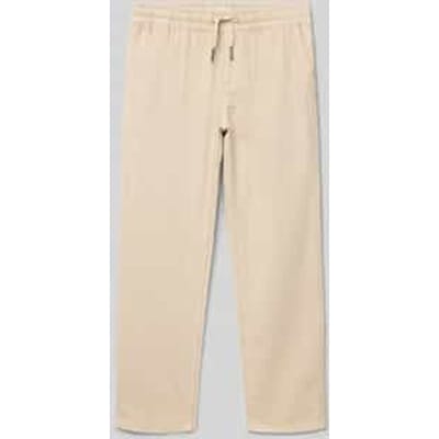 Stoffen broek met elastische band en achterzakken