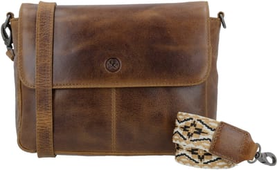 Hide & Stitches Next Navajo Schoudertas - Crossbody - Dames - Schouderbanden - Leer - Leren Dames Tas - Bruin