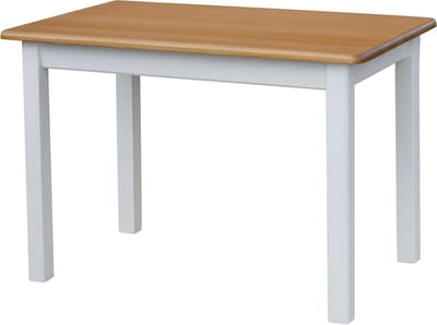 Eettafel Massief Grenen - Keukentafel Hout - Gezellig Tafelen - Handgemaakt Robuust Ontwerp - 110x80x75cm - Wit