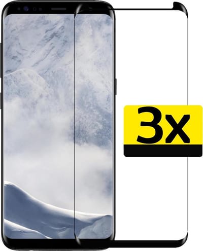 Screenprotector - Geschikt voor Samsung Galaxy S8 - 3 Stuks - Full Cover - Beschermglas - Gehard Glas - Tempered Glass - Screen Protector