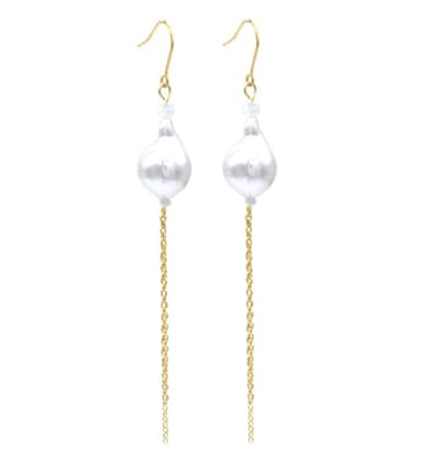 Oorbellen - oorstekers – 10cm - RVS - roestvrij staal - goudkleurig - sieraad - accessoire - cadeau - geschenk - feest – feestdagen