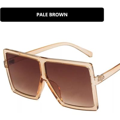 Lunettes de soleil carrées pour femmes, monture en plastique, protection UV400, style oversize, pour la conduite. with pouch and cloth