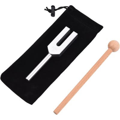 4096Hz Stemvork met Houten Hamer voor Geluid Muziekinstrument Yoga Ontspanning Aluminiumlegering black
