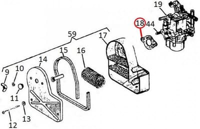 carburateur onderdeel rms voor scooter piaggio 50 vespa 1967-1982 079900 nieuw
