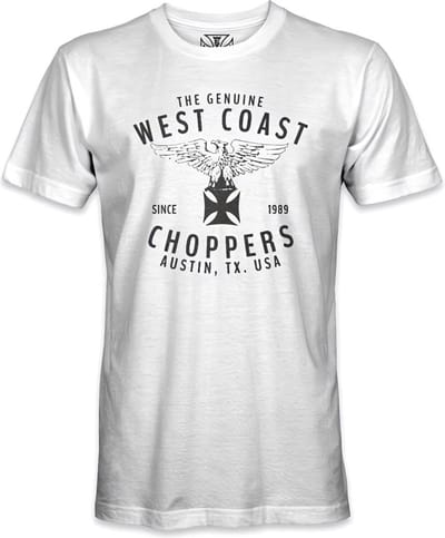 West Coast Choppers Heren-T-shirt Rennabteilung Tee White