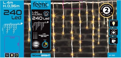 Feeric Lights & Christmas Ijspegelverlichting -240 leds - warm - 400 cm- buiten -batterij