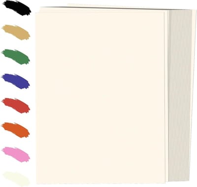 Beige Kartonpapier - Bouwpapier Zwaar - Ambachten Uitnodigingen - Zuurvrij Dubbelzijdig - 8.5 x 11 Inch - Beige