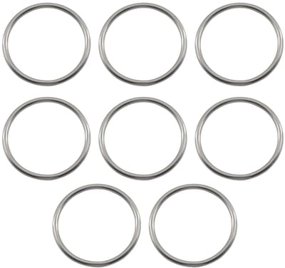 8 Stuks M6x80mm Ronde O-Ringen van 304 RVS voor Handringen, Hondenlijnen en Bagageaccessoires