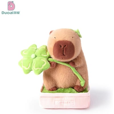 30cm Cartoon Leuke Plant Capybara Pluche Pop Kussen Potplant Ontspanning Dennenboom Banaan Citroen Klaver Capybara Pluche Speelgoed Huisdecoratie about 30cm beige