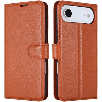 ShieldCase bookcase hoesje geschikt voor iPhone Air (Bruin) – luxe wallet case met pasjeshouder, standaardfunctie en volledige bescherming