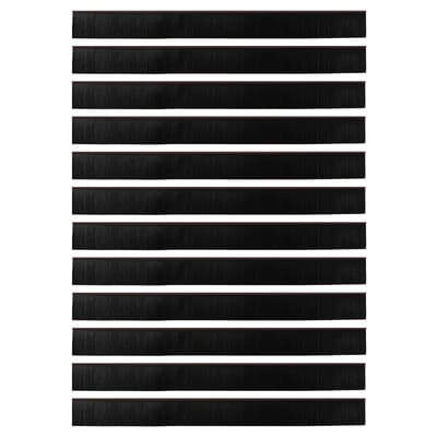 vidaXL - Zelfklevende - Deurborstels - 12 - st - Bruin - 100 - cm - Aluminiumlegering