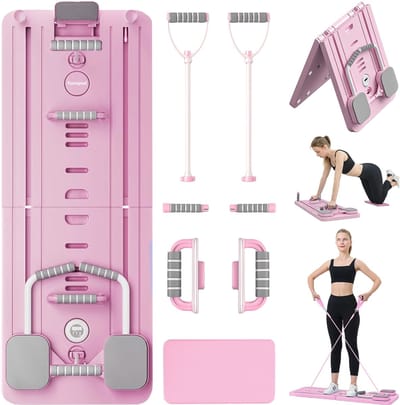 Foompad® - Pilates Board - Set - Reformer - Opvouwbaar - Roze - Incl. Telefoonhouder!