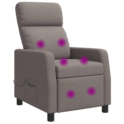 vidaXL - Massage - Relaxstoel - Taupe - Stof