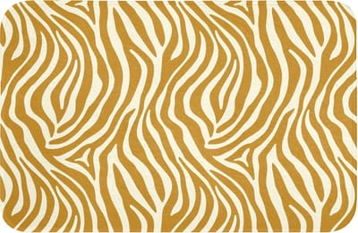 Badmat 60x40 cm - Antislip - Zebra - Klassiek - Oker - Geel - Badmatten voor badkamer - Badkamermat - Douchemat - Badkamer mat