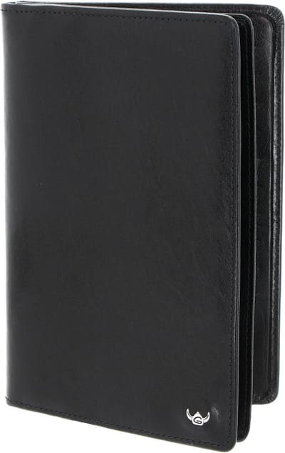 Golden Head Leren identiteitskaarthoesje Colorado RFID Protect Brieftasche mit RV 4041 Schwarz zwart