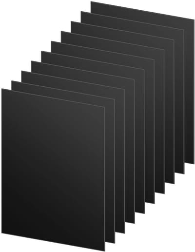 Dailygoods- Kunststof Plaat 10 Stuks - 15 x 10 cm - 1 mm Dik - Lichtgewicht - Onbreekbaar - Zelfklevend - Beweegbare Beschermfolie - Plexiglas