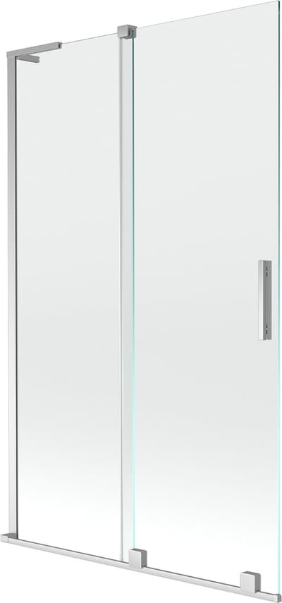 Mexen Velar L badwand tweedelig verschuifbaar 110 x 150 , transparant, chroom - 896-110-003-01-01