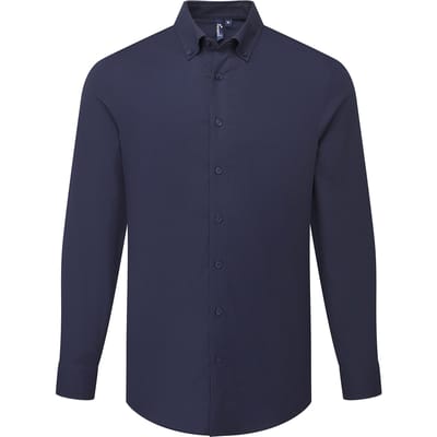 Premier Heren Supreme Oxford Formeel Overhemd Met Lange Mouwen (Marine)