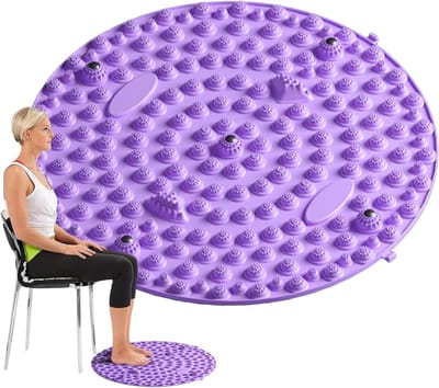 Voetmassagemat - Reflexologie kussen - Voet ontspanning - Met magneten - 55 x 20 cm - Grijs