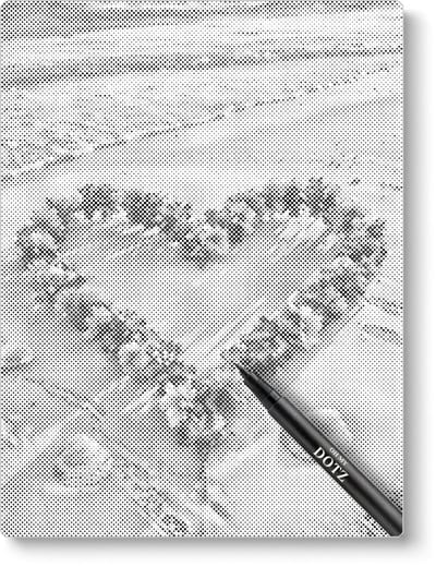 Bloemen Hart Op Strand | Dot painting | 40x50cm | Dot painting | Oh My Dotz | Dots stippen | Diamond painting & Schilderen op nummer alternatief | Happy hobby