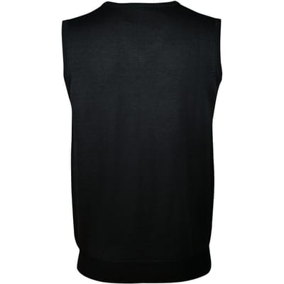 SOLS Unisex Heren Mouwloze V Hals Trui Vest (Zwart)