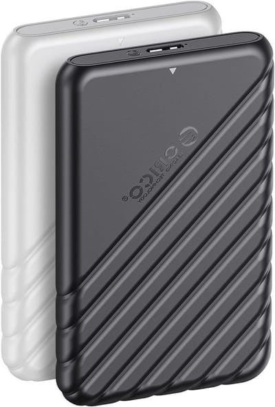 2 Stuks 2.5" Externe Hardeschijf Behuizing met USB 3.0 Kabel, Toolloze HDD Behuizing voor 2.5" SATA SSD en HDD tot 4TB, UASP Ondersteuning, Zwart en Wit
