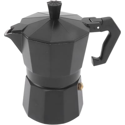 Moka Pot voor op het fornuis Italiaanse Handmatig Gezette Koffiezetter Aluminiumlegering Keuken DIY Accessoires Zwart 150ml L