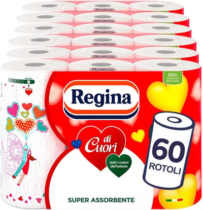 Keukenrol Pakket 60 Rollen 2-Laags Absorberend en Stevig Krasvrij