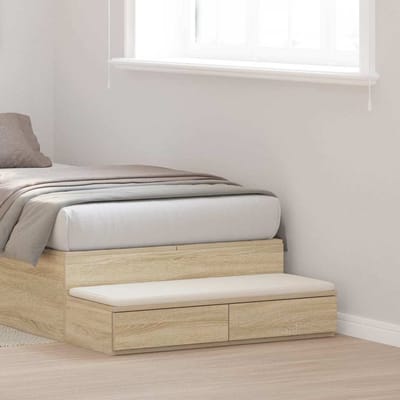 vidaXL - Bedlades - Sonoma - Eik - 100 - x - 36,5 - x - 16,5 - cm - Bewerkt - hout