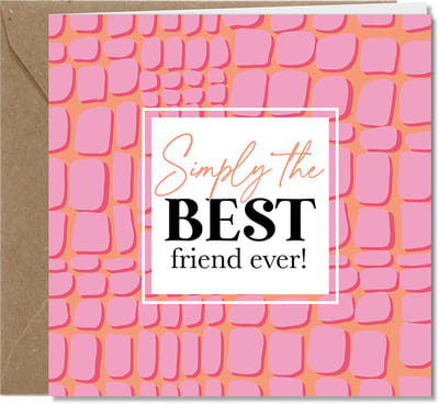Tallies Cards wenskaarten - Beste VRIEND Bestie Friend Liefs - collectie WILDcards - 4 kaarten met envelop - duurzaam
