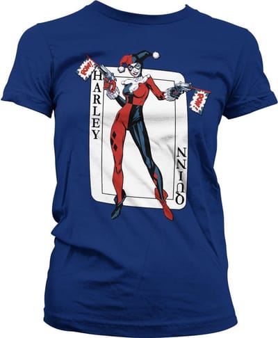 Harley Quinn Card Games Girly Tee dames-T-shirt marineblauw