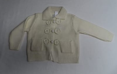 Gilet - Meisje - Gebreid - Ecru - 2 jaar 92