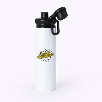 Hacebo® - Super verloskundige waterfles met draaidop zwart - Verloskundige - dokter - werk - afscheidscadeau - verjaardagscadeau - kado - water fles - 850ML