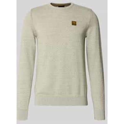 Gebreide pullover met geribde boorden