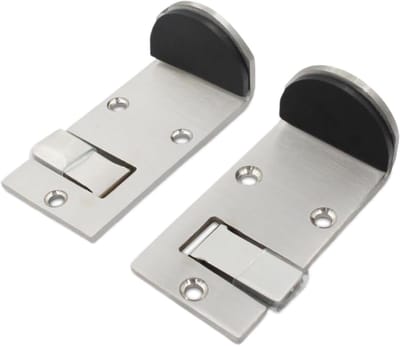 Vloerdeurstopper - Robuuste stop - Muren beschermen - Opvouwbaar ontwerp - 13x9x9 cm - Zilver