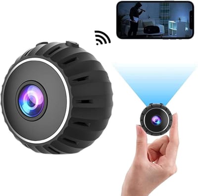 Mini Spionagecamera - Verborgen Camera - Thuis Bewaken - Bewegingsdetectie Nachtzicht - 1080p HD - Zwart