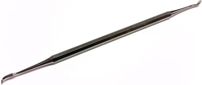 Rojafit - Professioneel - Manicure & Pedicure - Dubbelinstrument - Hoornhuidschraper & Moduleerlepel - RVS -17 cm.