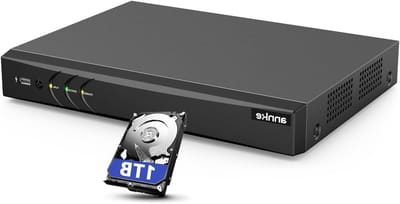 Bewakingsrecorder - Digitale Videorecorder - Beveiliging Thuis - Persoon Voertuig Detectie - 8 Kanalen 1TB - Zwart