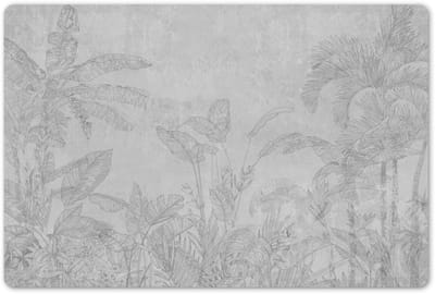 Placemats 45x30 cm - Placemat kunststof - 1 stuk - Beton - Patroon - Grijs - Borden onderleggers - Decoratie voor op tafel - Keuken tafeldecoratie accessoires - Vinyl onderlegger - Tafelversiering