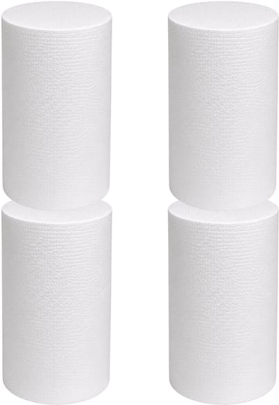 Piepschuim vormen - cilinder - 4x - D15 x L30 cm - styropor hobby / DIY vorm - basis knutselfiguren