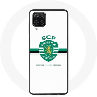 Coque maniacase pour samsung Galaxy A12 scp sporting portugal fond blanc noir