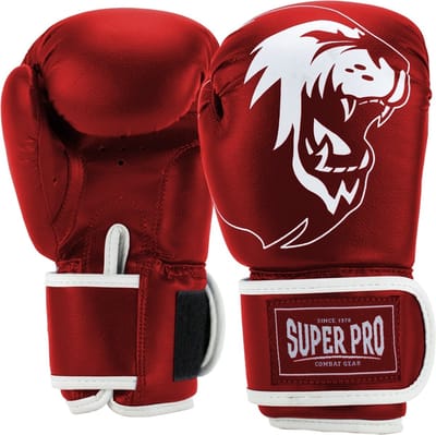 Super Pro Combat Gear Talent (kick)bokshandschoenen Rood/Wit 4oz