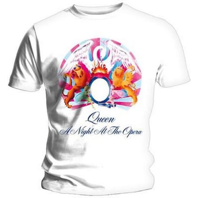 Queen Unisex Volwassen A Night At The Opera T-shirt L wit