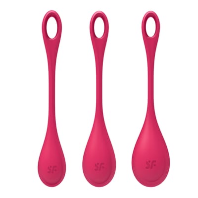 Satisfyer, liefdesballetjes, Yoni Balls 'Yoni Power 1', 22-74 g, 2-3 cm, set van 3, huidvriendelijke siliconen