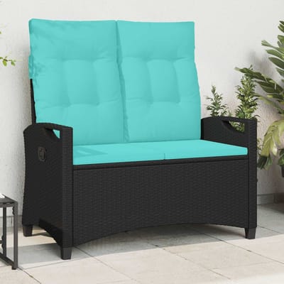 vidaXL - Tuinbank - met - kussen - 105 - x - 60 - x - 112 - cm - staal