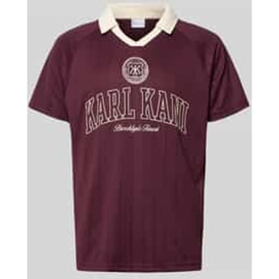 regular fit T-shirt met logostitching model 'Heritage'