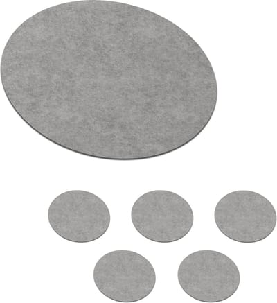 Onderzetters voor glazen - Rond - Beton - Oud - Patroon - 10x10 cm - Glasonderzetters - 6 stuks